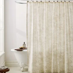 West Elm Abstract Hydrangea Shower Curtain
