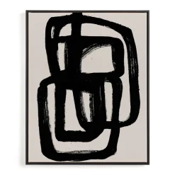 West Elm Abstract Ink Brush Framed Wall Art by Minted for