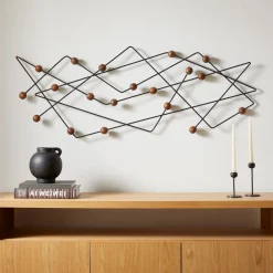 West Elm Abstract Iron & Wood Dimensional Wall Art by Diego Olivero