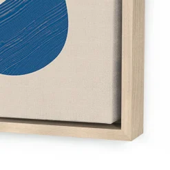 West Elm Abstract Nude Blue Framed Wall Art by Roseanne Kenny