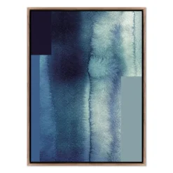 West Elm Abstract Paper Cut 13 Floating Canvas Wall Art