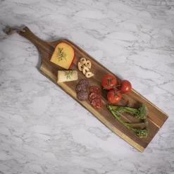 West Elm Acacia Wood Serving Boards with Handle