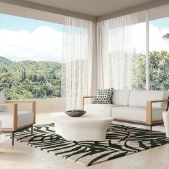 West Elm Aitken Curved Coffee Table (58")