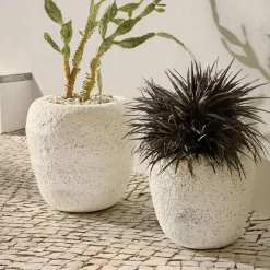 West Elm Alaric Ficonstone Outdoor Planters