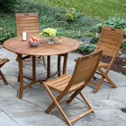 West Elm Aldenry Eucalyptus Outdoor Folding Dining Table (43")