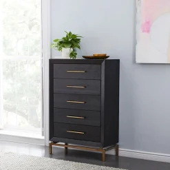 West Elm Alexa Burnished 5-Drawer Dresser (33.5")