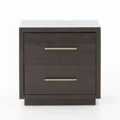 West Elm Alexa Burnished Pedestal 2-Drawer Nightstand (22")