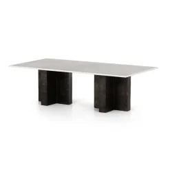 West Elm Aluminum Cross Base Rectangle Coffee Table (55")