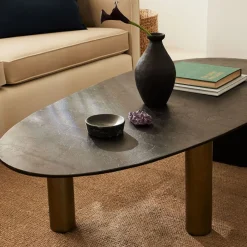 West Elm Aluminum Flat Leg Coffee Table (63")