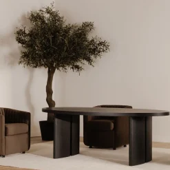 West Elm Anatola Solid Oak Oval Dining Table (86")