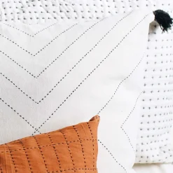 West Elm Anchal Project Geometric Stitch Throw Pillow