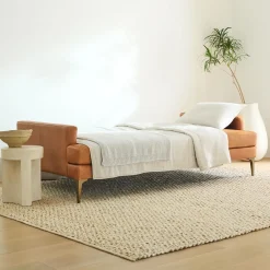 West Elm Andes Leather Futon (83.5")