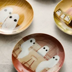 West Elm Angela Deane Ghosts Appetizer Plate Sets