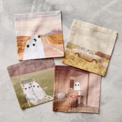 West Elm Angela Deane Ghosts Cocktail Napkins