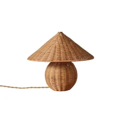 West Elm Anika Rattan Table Lamp (14")