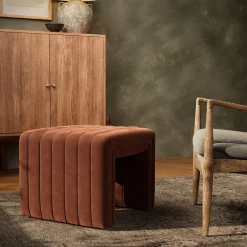 West Elm Anniina Channeled Ottoman (21")
