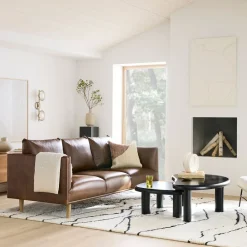 West Elm Antonio Leather Sofa (60"–89")