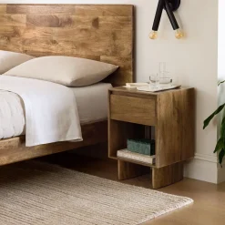 West Elm Anton Solid Wood Mini Open Nightstand (16")
