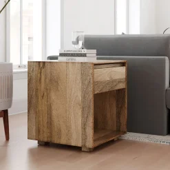 West Elm Anton Solid Wood Side Table (20")