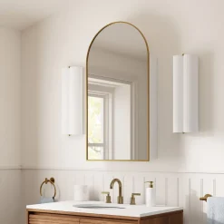 West Elm Arched Metal Framed Medicine Cabinet