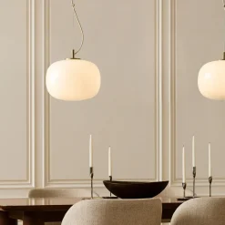 West Elm Aria Rounded Rectangle Glass Pendant (-)