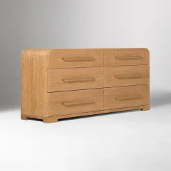 West Elm Ava Cerused 6-Drawer Dresser (64")