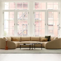 West Elm Aviana Leather 3-Piece U-Shaped Sectional (155")