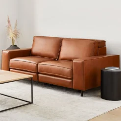 West Elm Axel Motion Reclining Leather Sofa (78")