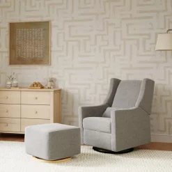 Kids West Elm Babyletto Kiwi Electronic Swivel Glider Recliner