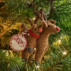West Elm Baby's First Holiday Felt Reindeer Ornament