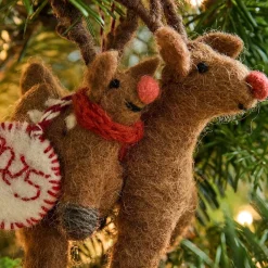 West Elm Baby's First Holiday Felt Reindeer Ornament