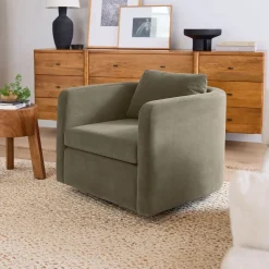 West Elm Bacall Curved Swivel Chair