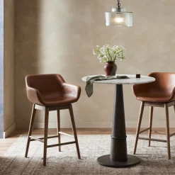 West Elm Badr Swivel Bar & s