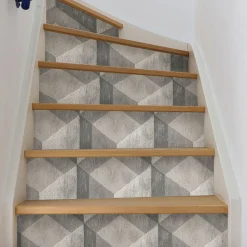 West Elm Bauhaus Distressed Wood Wallpaper