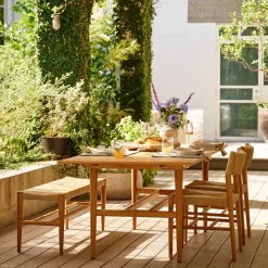 West Elm Baycrest Outdoor Teak Extendable Dining Table (84"–100")