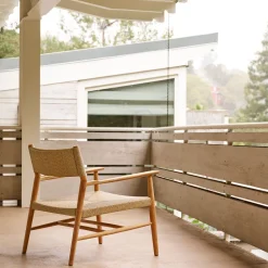 West Elm Baycrest Outdoor Teak Lounge Chair & Side Table (21") Set