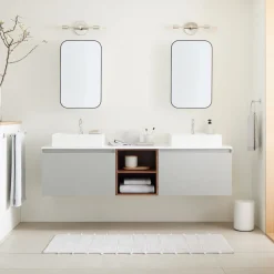West Elm Baylor Floating Open Storage Double Bathroom Vanity (72")
