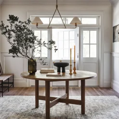 West Elm Beatrix Pendant (46") - Linen Shades