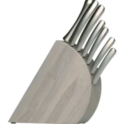 West Elm BergHOFF Stainless Steel Knife Set w/ Block (Set of 8)