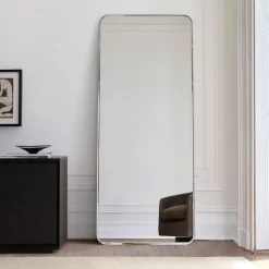 West Elm Beveled Edge Frameless Rectangle Floor Mirror