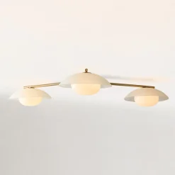 West Elm Bezel 3-Light Metal Flush Mount (60")