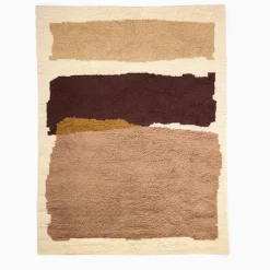 West Elm Block Art Shag Wool Rug