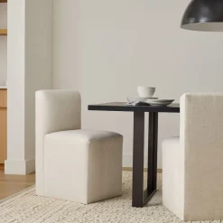 West Elm Block Base Upholstered Dining Chair