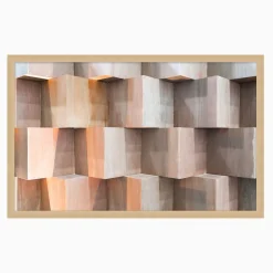 West Elm Blocks of Orange Framed Wall Art