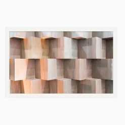 West Elm Blocks of Orange Framed Wall Art
