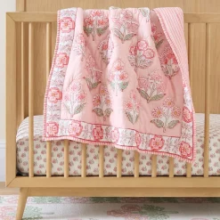 West Elm Blossom Reversible Baby Quilt