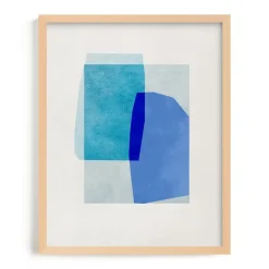 West Elm Blue Abstraction Framed Wall Art by Minted for