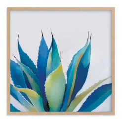 West Elm Blue Agave Framed Wall Art by Minted for