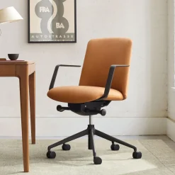 West Elm Bolton Leather Low-Back Ergonomic Office Chair