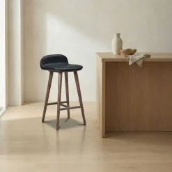 West Elm Boulder Leather Counter Stool
